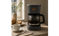 750 Ml Countertop Pour-over Coffee Brewer Keep-Warm Plate Coffee Brewer with Glass Carafe Reusable Filter Small Appliance