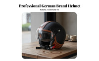 Half Shell Helmet with Visor 3C Certified 3/4 Open Face Helmet Unisex Shielded Headwear for Town Cyclists, Commuters, City Riding, Street Biking