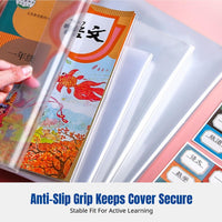 Thick Transparent Book Cover, Waterproof Protective Film, Student Textbook Sleeve, Easy to Apply
