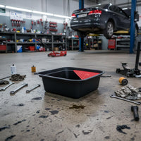 Oil Drain Pan Leak-Resistant Oil Collection Pan Large Capacity Vehicle Fluid Drain Basin for Mechanics