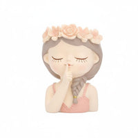 Girl Head Planter Ideal Gift Human Face Flower Pot Multi-Purpose Use for Desktop