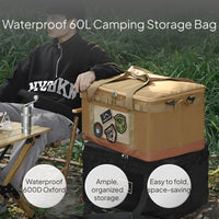 Outdoor Storage Bag, Foldable Waterproof Oxford Tote