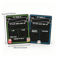 Milestone Chalkboard Double-Sided First Day and Last Day of School Chalkboard Milestone Board Reusable for Parents, Classroom