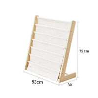 Detachable Portable Kids Bookshelf Child-Safe Design Washable Book Storage Rack Even Edges for Toddlers, Nursery, Classroom
