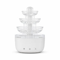 Compact Fountain Humidifier Glowing Desktop Humidifier Quiet Tabletop Aroma Dispenser High-Frequency for Office Workers, Bedroom, Living Room