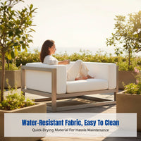Outdoor Sofa, Aluminum Alloy Frame, Waterproof and Sun-Resistant, Garden Patio Hotel Furniture