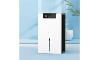 Touch Panel Dehumidifier with Digital Display Portable Dehumidifier with Transparent Water Tank Small Appliance Space-Saving for Basement