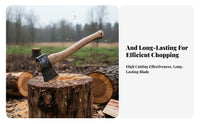 Hardened Blade Splitting Axe Hardwood Handle Firewood Axe Blade Outdoor Tool Long-Lasting Construction for Woodworkers, Homeowners, Gardeners