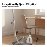 Mini Elliptical Machine Silent Compact Elliptical Machine Low Impact Compact Cross for Beginners, Seniors, Small Areas, Office