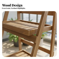 Floor-Standing 3-Tier Ladder Stand Tiered Design 3-Tier Rolling Plant Stand Space-Saving Flower Display Movable with casters for Gardeners, Homeowners, Apartment Dwellers, Living Room, Balcony, Indoor Spaces, Front Porch