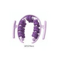 Ergonomic Design 28-Wheel Leg Massager Trigger Point Treatment Circular Leg Massager Non-Slip Grip Clamp Muscle Roller Adjustable Width for Runners, Athletes, Fitness Enthusiasts, Post-Workout, Gym, Office