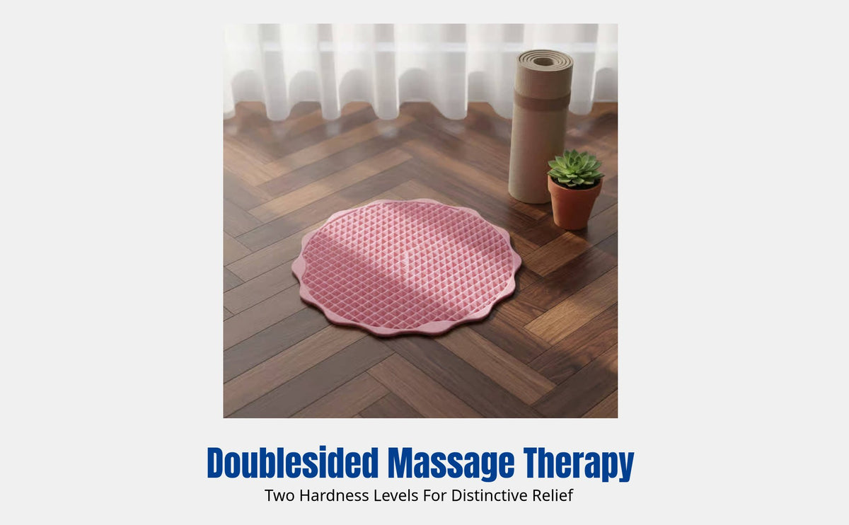 Soft Silicone Acupressure Mat, Foot Massage Pad, Dual Hardness, Indoor Fitness, Home Gym