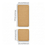 2 Pieces Replaceable Cat Scratching Pad with Frame Replacement Sisal Scratching Pad Long-Lasting Pet Supply Natural for Cats, Floor
