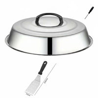 Heat-Resistant Stainless Steel Grill Dome Long-Lasting Cheese Melting Cover Easy to Clean Barbecue Dome Cover Food Grade for Outdoor, Camping