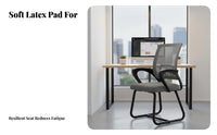 360° Swivel Mesh Back Rolling Chair Adjustable Height Rolling Mesh Back Chair Thickened Seat Cushion Office Furniture Ergonomic Design for Telecommuting Workers, Students, Adults, Conference Room, Reception Area, Bedroom