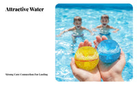 Water Toy Easy to Refill Donut Water Toy Leak-Resistant Silic Single Water Toss Toy for Children, Young Children, Swimming Pool, Backyard