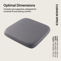 Memory Foam Seat Cushion for Long Sitting Periods, Office Chair Cushion for Pressure Relief, Ergonomic Seat Cushion for Home Use