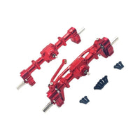 Front and Rear Axle Assembly 6061 Aluminum RC Car Axle with Gears Metal Axles for Hobbyists, Custom Builds