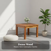 hardwood Wood Construction Four-Legged Square Wooden Table Traditional Chinese design Household Furniture Minimalist Design Nightstand Space-Saving for Apartment Dwellers, Homeowners, Students, Living Room, Bedroom, Entryway, Balcony