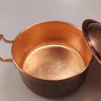 Handmade Copper Cooking Pot Thickened Hammered Copper Soup Pot All Stovetops Cookware
