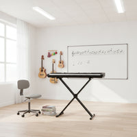 Detachable Double Tube Keyboard Stand Portable Double X Keyboard Stand Adjustable Height Instrument Support Non-Slip Rubber Caps for Studio, Stage