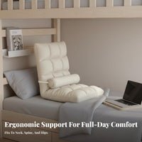 Reclining Floor Lounger Thick Cushioning Adjustable Backrest Lounger for Bedroom