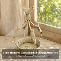 Bird Finial Planter Holder Rustic Vintage Crown Arch Planter Holder Arched Frame