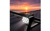Rechargeable Front and Back Lights Rectangular Charging Port Charging Bike Lights with Silicone Strap Mounted Handlebar Lamp for Cyclists, Commuters