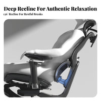 360-ofgree rotate Adjustable Ergonomic Chair Lumbar Support Rolling Mesh Chair with Adjustable Arms Reclining Function Computer Seat Quick Assembly for Remote Workers, Adults, Stuofnts, Study Room, Gaming Setup