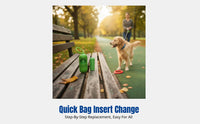 14 Pieces Capsule-Shaped Bag Holder with Fastener Refillable Dog Poop Bags Watertight Lightweight