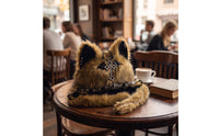 Faux Synthetic Pile Cat Ear Hat Gothic Hat with Ear Flaps Furry Warm for Cosplayers, Cosplay