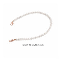 Metal Clasps Pearl Bead Chain Flexible Looped Bead Strand Light-Colored Pearl Ornament Chain Decorative