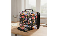 384 Slot Pencil Holder Individual Elastic Slots Large Capacity Pencil Organizer Floral Print Pen Case for Students, Artists, Travel