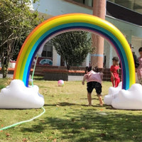 Inflatable Rainbow Water Spray Arch Bridge for Outdoor Play