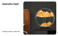 Ever-Changing Scenery Flowing Sand Picture Relaxing Gift Moving Sand Art Picture for Office Workers, Adults, Living Room, Bedroom, Bookshelf