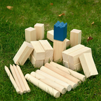 Outdoor Wooden King Toss Game Set for Adults and Kids, Team Building and Parent-Child Interactive Educational Toy
