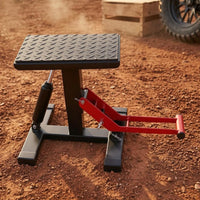 Hydraulic Motorcycle Repair Stand Rectangular Base Motorcycle Lift Stand Metal Shop Equipment