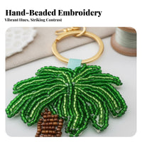 Handmade Beaded Applique Handcrafted Handmade Apparel Embellishment Embroidered Sequin Bag Pendant for Crafters, Seamstresses, Crafting