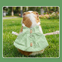 Bunny Costume Cat Clothes Full Body Outfit, Pet Harness Set with Leash, Cute Pet Costume for Photography, Japanese Korean Style Walking Gear