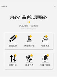 郁金香白色阳台休闲小圆桌简约洽谈桌椅板木餐桌家用升降床头小桌 黑理石-70圆（可升降区间59-80cm）