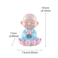 Monk Statue Resin Meditative Craft Monk Figurine Compact Size Buddhist Decor Statue for Desktop