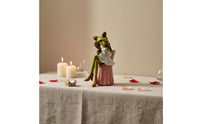 Resin Frog Couple Figurine Great Gift Notion Cute Frog Statue Creative Design Long-Lasting for Partners