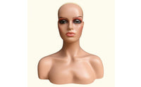 Female Mannequin Head with Shoulders Wide Shoulder Design Mannequin Head with Shoulders Versatile Hat and Scarf Display Bust for Salon Owners