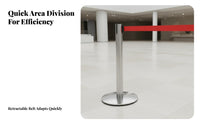 Retractable Belt Stanchion Sturdy Steel Construction Retractable Belt Barrier Stable Base Gallery Barrier Post for Cultural Institutions