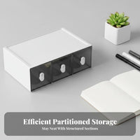 Multi-Compartment Drawer Space-Saving Desk Organizer interlocking System for Students