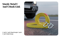 Pulling Strap with Fasteners strongDuty Pull Strap with Fasteners High Strength Vehicle Recovery Tool for Vehicles Owners, Unpaved Terrain Aficionados