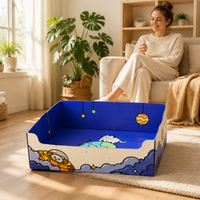 Disposable Foldable Cat Litter Box for Travel and Outdoor Use, Waterproof and Eco-Friendly