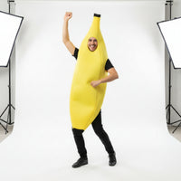 Bright Yellow Banana Costume Funny Banana Tunic Pull-on Fruit Costume Sleeveless for Halloween
