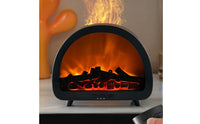 Tabletop Mist Humidifier with Flame Effect Compact Fireplace Humidifier Portable Flame Dispenser Quiet for Living Room, Bedroom, Office, Bedside