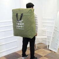 Large Capacity Canvas Backpack Waterproof Travel Storage Bag Moving Luggage Bag